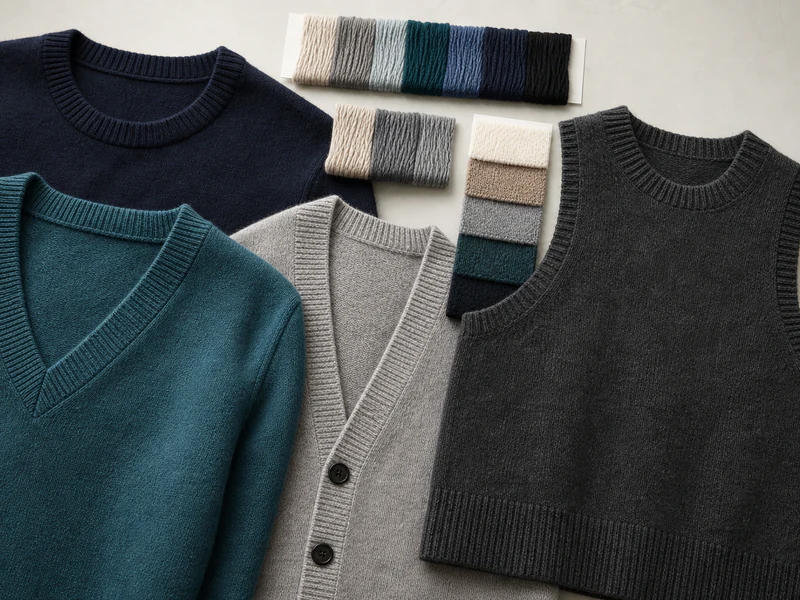 Pullover knit sweater product sample