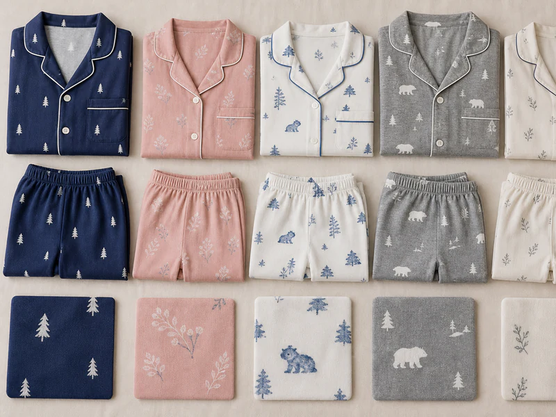 Family printed pajamas product sample