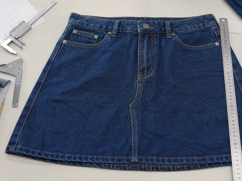 Denim skirt product sample
