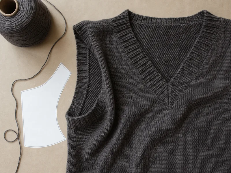 Knit vest product sample