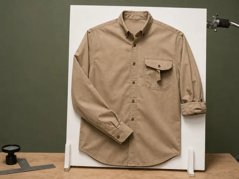 Long sleeve work shirt product sample