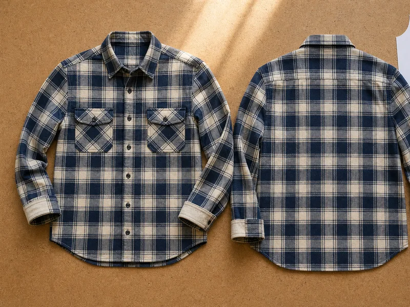 Plaid shirt product sample