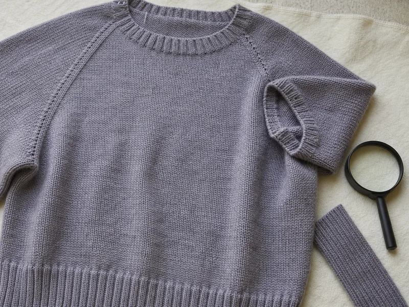 Pullover knit sweater product sample
