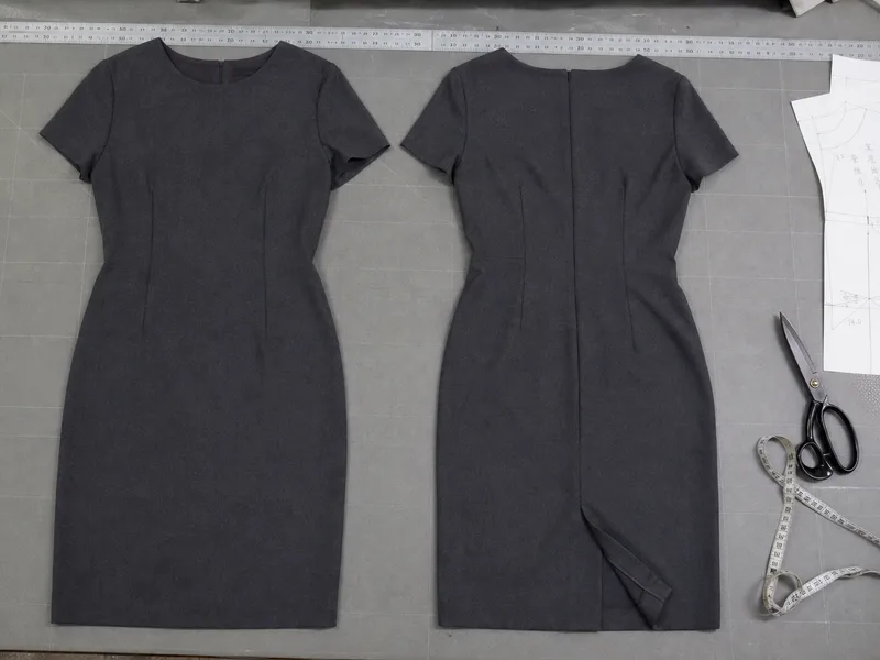Short sleeve commuter dress product sample