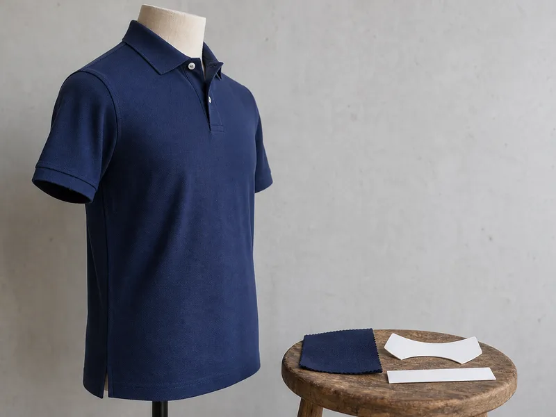 Solid collar polo product sample