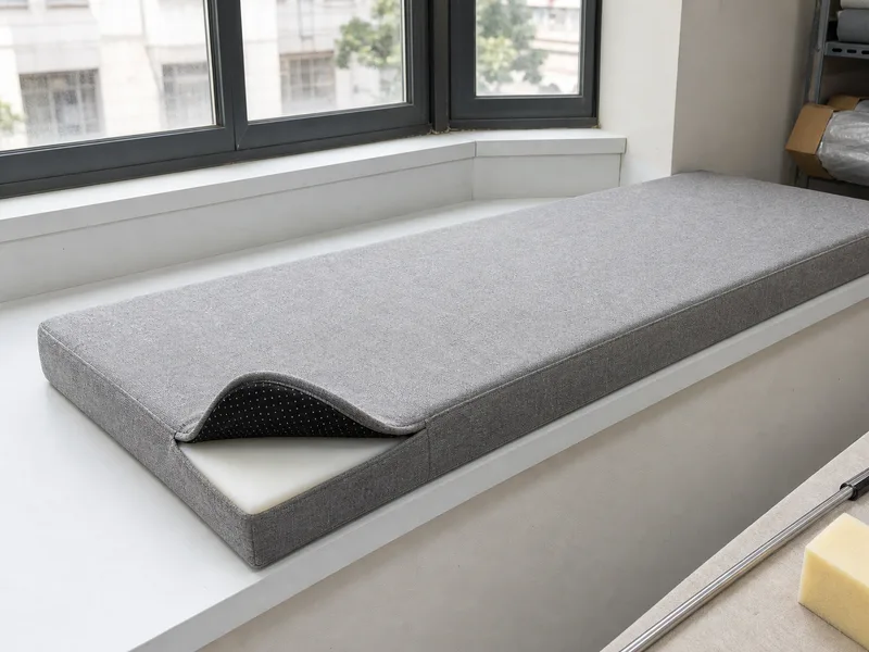 Bay window cushion product sample