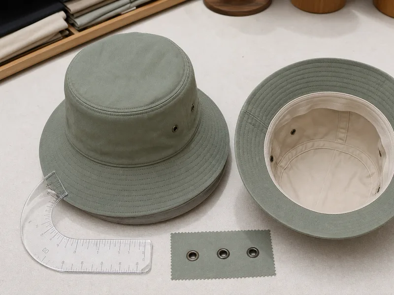 Bucket hat product sample