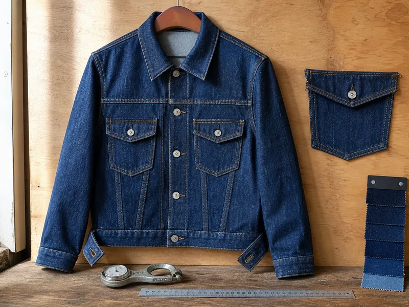 Denim jacket product sample