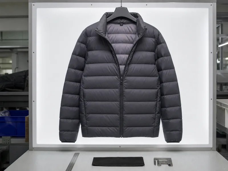 Down jacket product sample