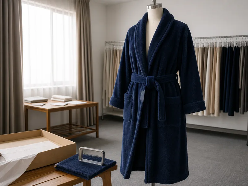 Long bathrobe product sample