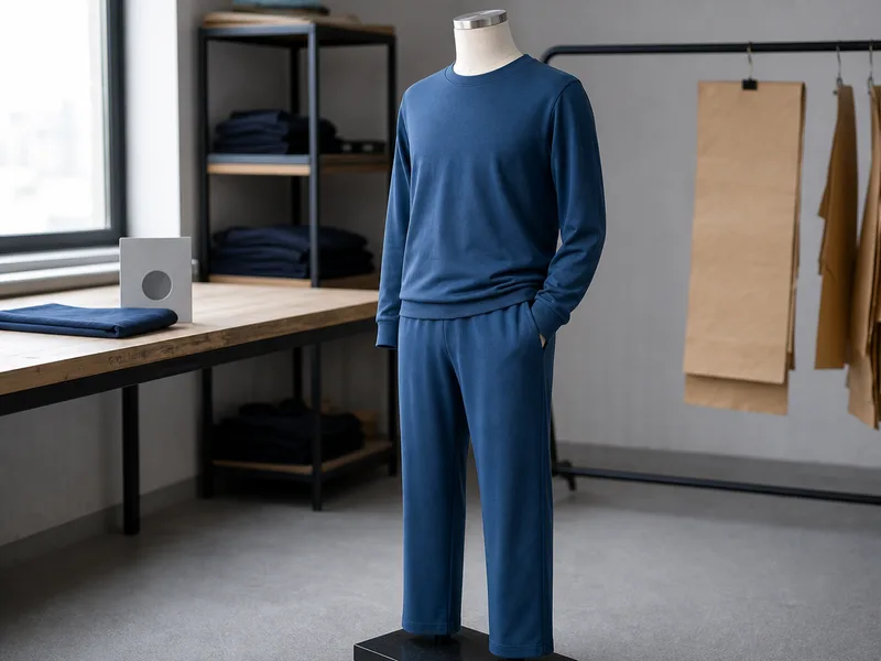Men’s solid loungewear set product sample