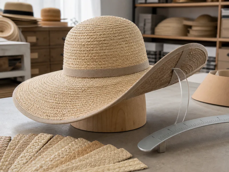 Straw sun hat product sample