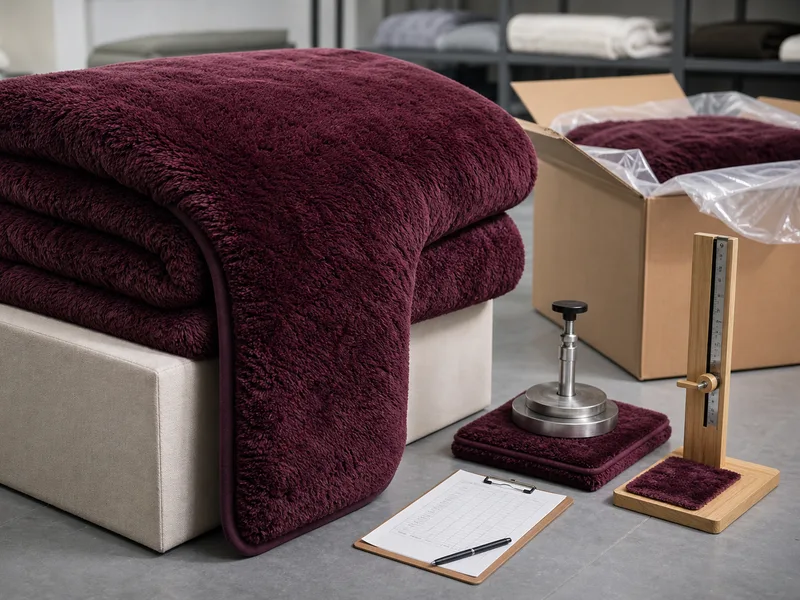 Thick warm blanket product sample