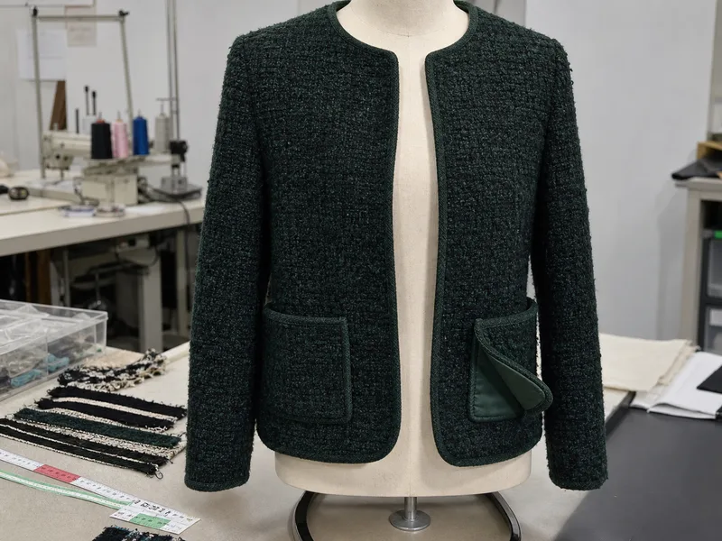 Tweed-style jacket product sample