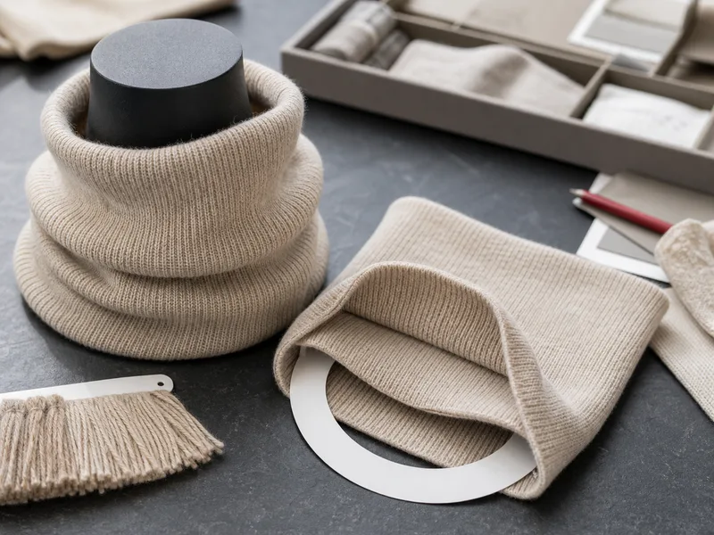 Wool neck warmer product sample