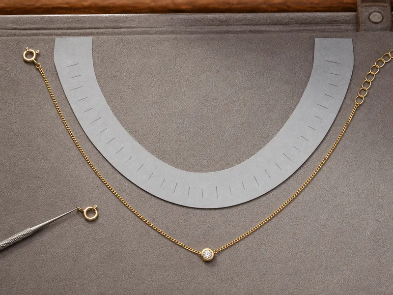Collarbone necklace product sample