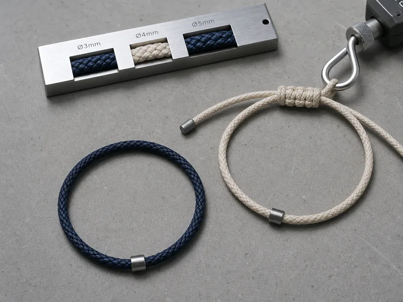 Couple cord bracelet product sample