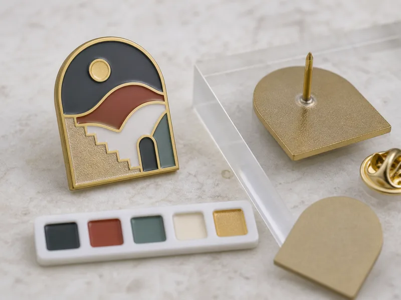 Decorative pin product sample