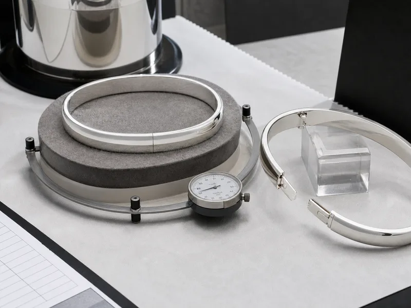 Metal bangle product sample
