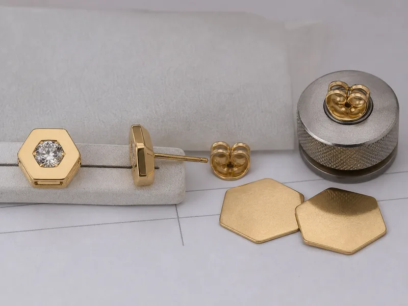 Stud earrings product sample